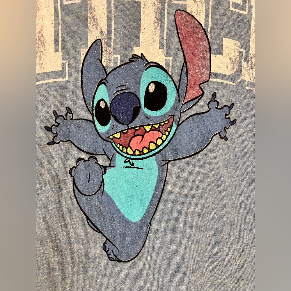 Disney Stitch Long Sleeve Grey Shirt Jersey Size XS - Picture 3 of 4